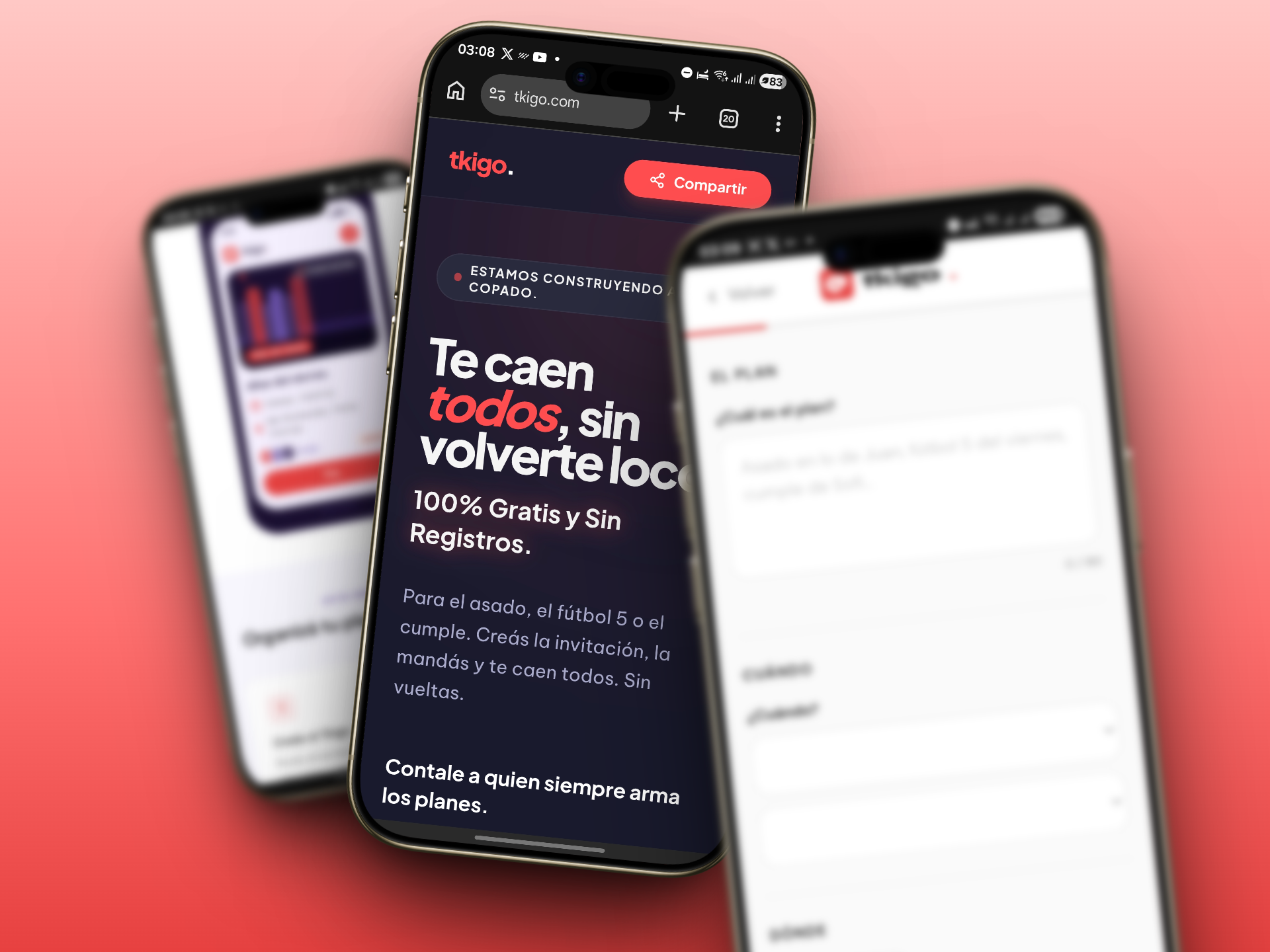 Tkigo Mobile Interface Mockup